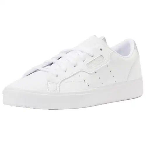 Adidas Originals Sleek Slip Resistant Slip Resistant Low top Skateboard Shoes Women's White Silver