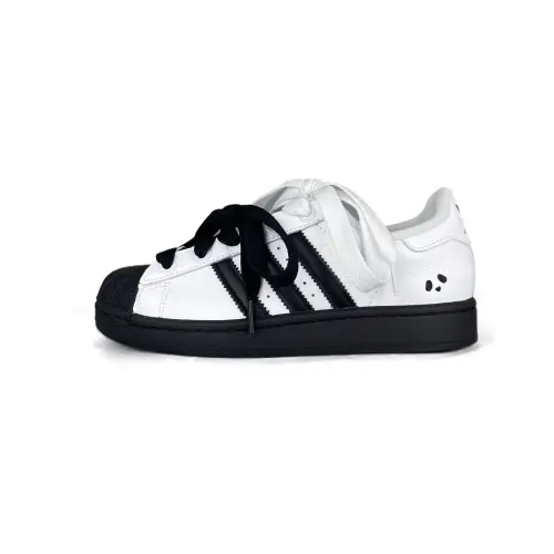 Adidas Originals Superstar 2 Slip Resistant Abrasion Resistant Low top Skateboard Shoes Unisex Black White