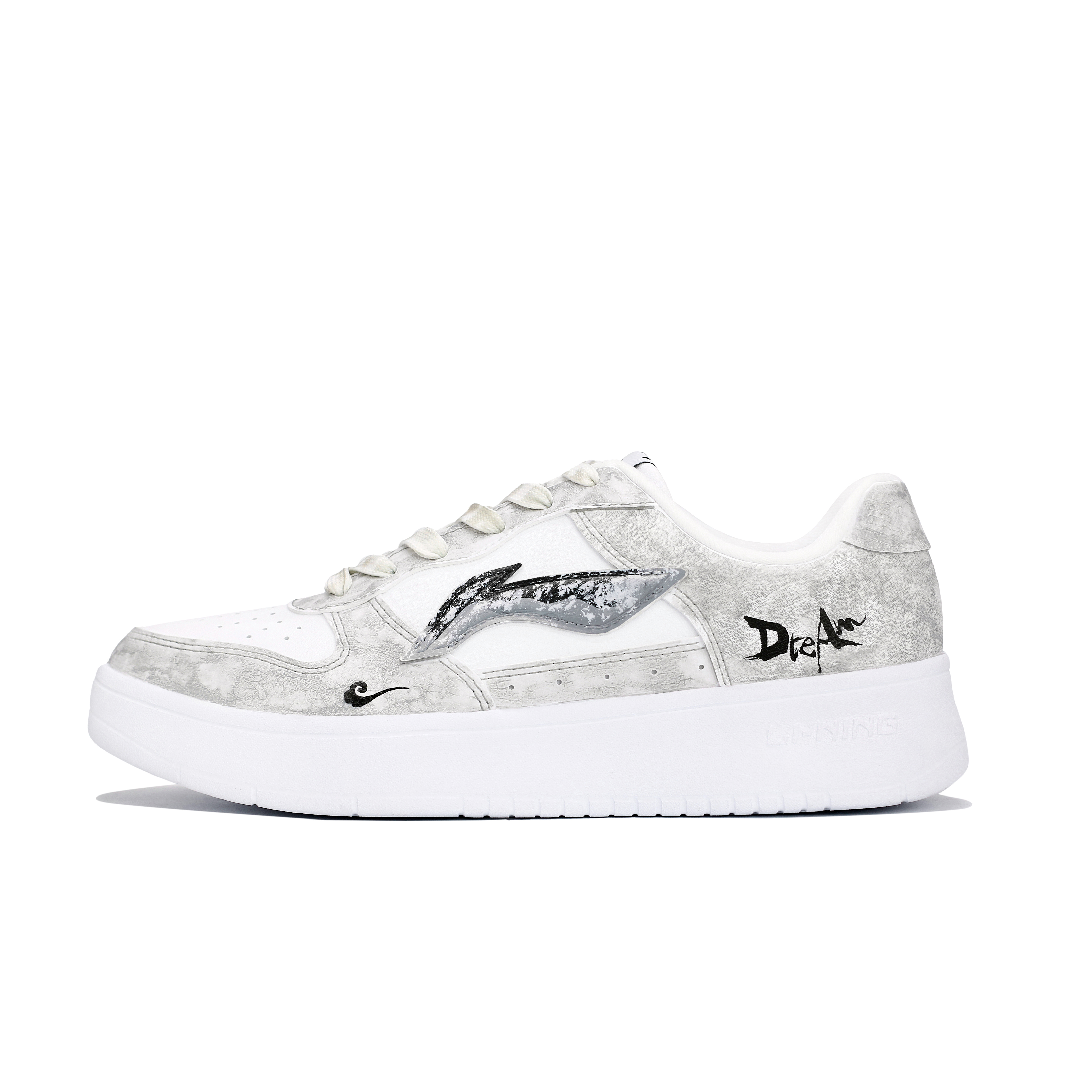 Li Ning Floating Boat A Hundred Faces In One Dream, Elegant Creation Synthetic Leather Low top Skateboard Shoes Men's