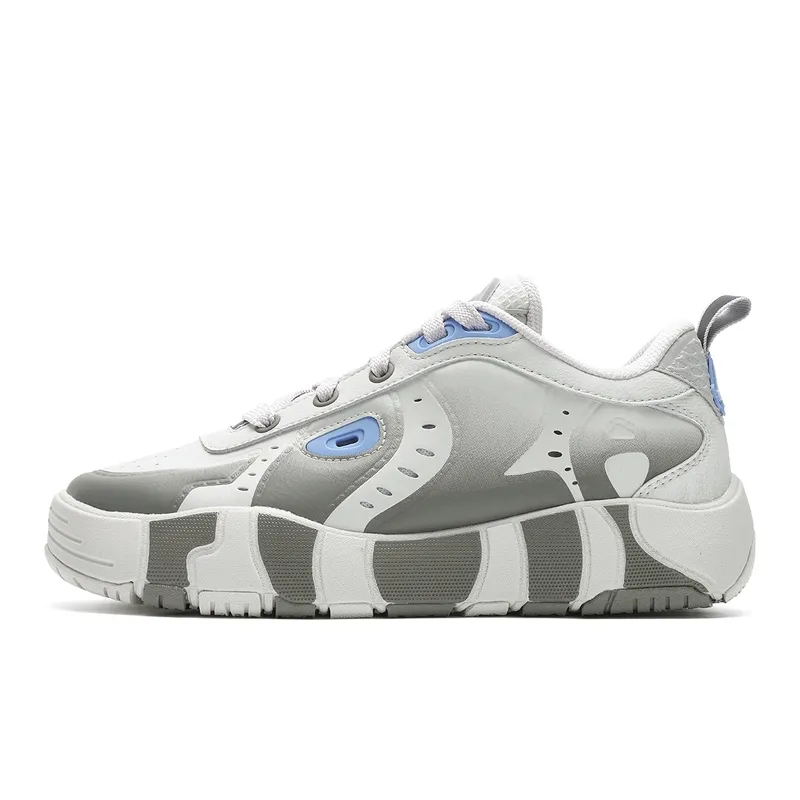 FILA Slip Resistant Abrasion Resistant Low top Skateboard Shoes Women's Gray White