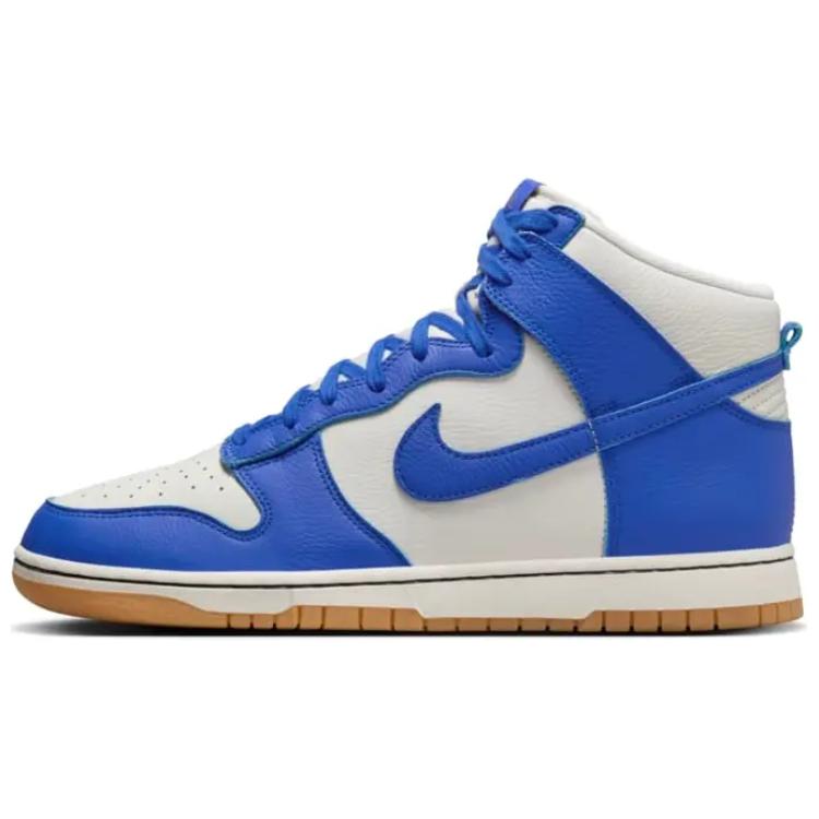 Мужские кроссовки Nike Dunk High (сине-белые)