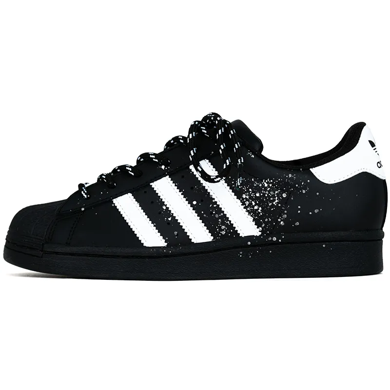 Adidas Originals SUPERSTAR Starry Sky Knight Abrasion Resistant Low top Skateboard Shoes Unisex Black White