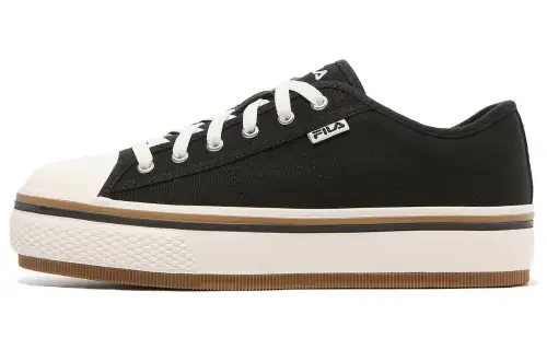 FILA Scanline V2 Abrasion Resistant Abrasion Resistant Low top Skateboard Shoes Unisex Black Korean Style