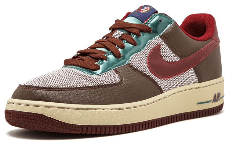 Мужские кроссовки Nike Air Force 1 Premium "Samurai" (коричнево-бежевые) — фото 2