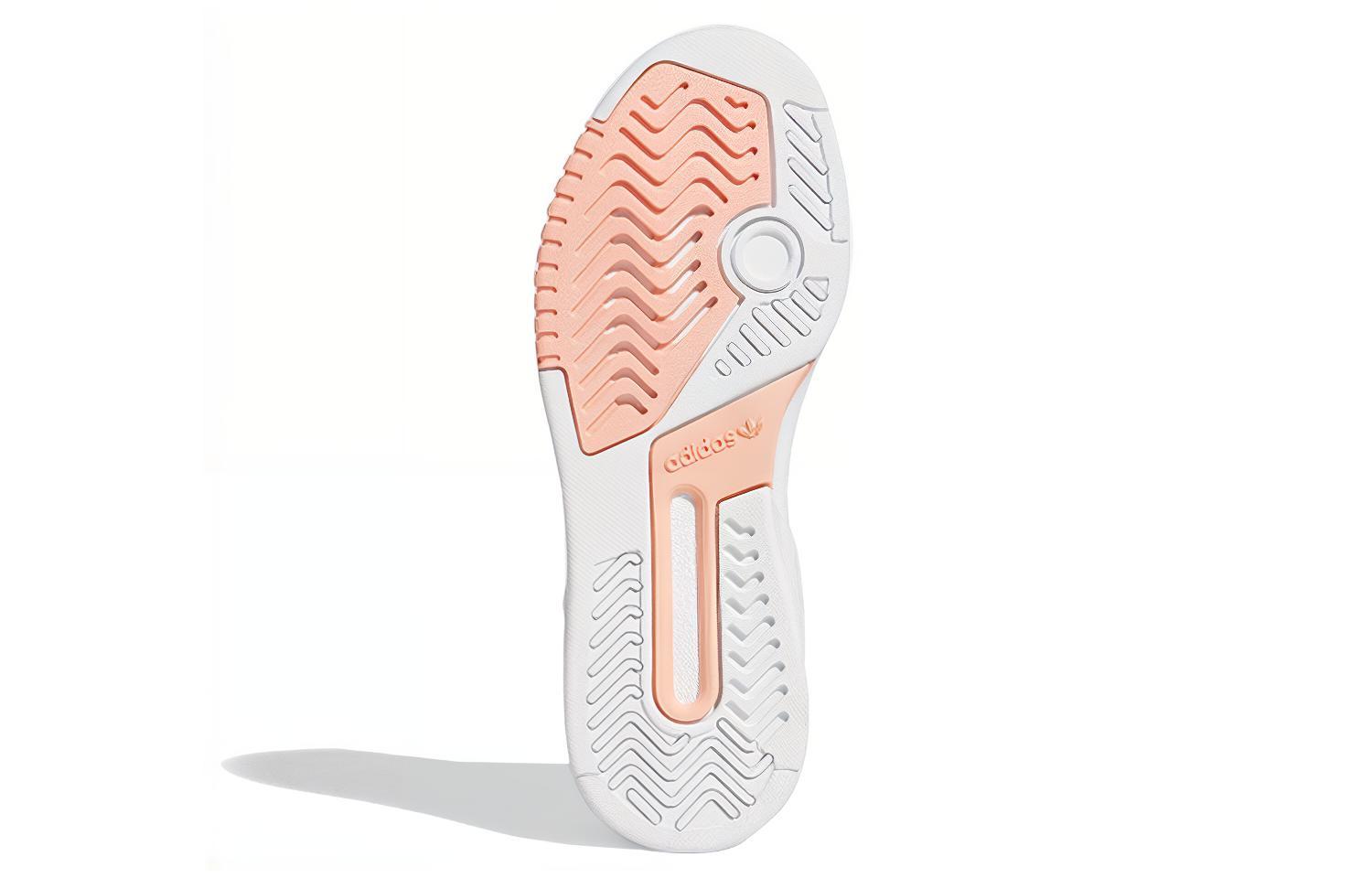 Женские кеды adidas originals (бело-оранжево-розовые) — фото 6