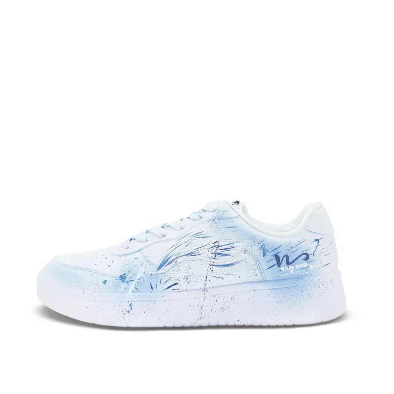 Li Ning Floating Boat Slip Resistant Abrasion Resistant Balance Low top Skateboard Shoes Men's Sky Blue