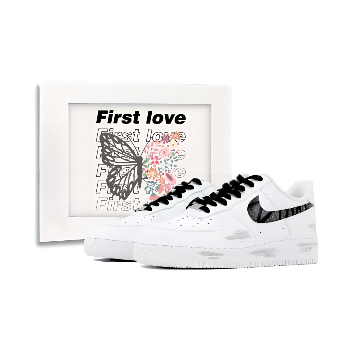 Nike Air Force 1 Skateboard Shoes Unisex Low Top White, Black