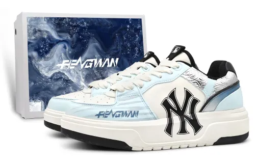 MLB New York Yankees Abrasion Resistant Height Increasing Abrasion Resistant Height Increasing Low top Skateboard Shoes