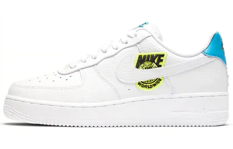 Nike Air Force 1 Low '07 Worldwide Pack White Blue Volt Women's