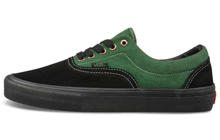 Vans Era Low top Skateboard Shoes Unisex Black Green