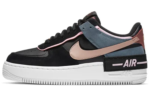Nike Air Force 1 Low Shadow Black Light Arctic Pink Claystone Red Women's