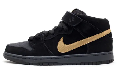 Nike Sb Dunk Mid Obsidian Metallic Gold