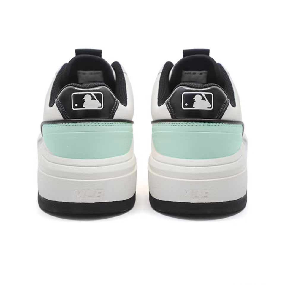 MLB Chunky Liner Pu Coverage Height Increasing Coverage Height Increasing Low top Skateboard Shoes Unisex Cyan
