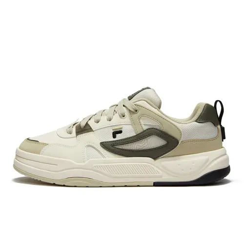 FILA FUSION BANK II Slip Resistant Low top Skateboard Shoes Men's White Brown