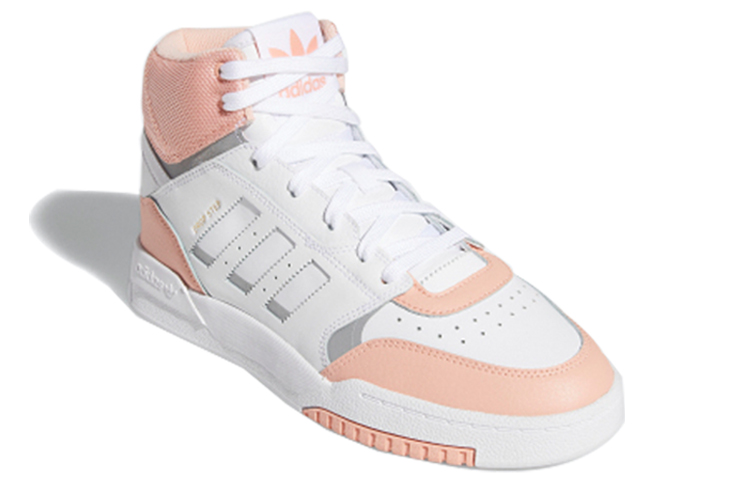 Женские кеды adidas originals (бело-оранжево-розовые) — фото 3