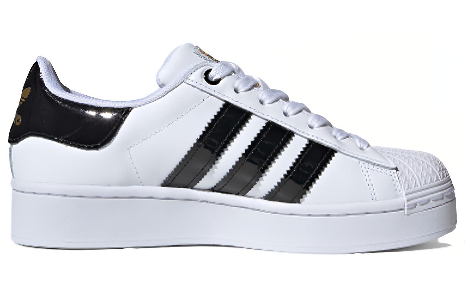 Женские кеды adidas originals Superstar Bold (бело-черные) — фото 2