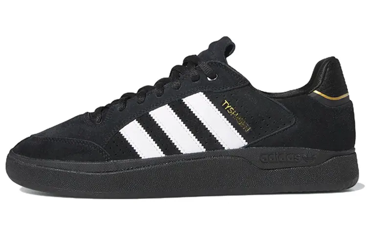 Adidas Tyshawn Low 'Black White Gold Suede'
