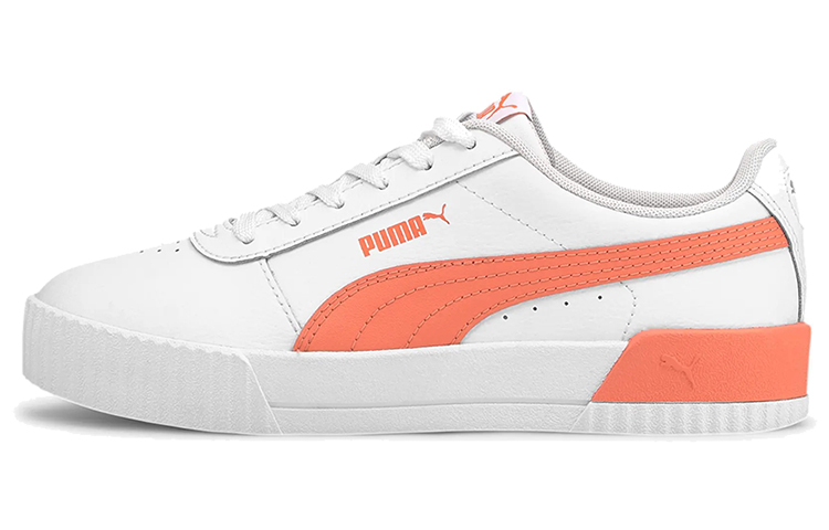 PUMA Carina Leather 'White Orange' Women's