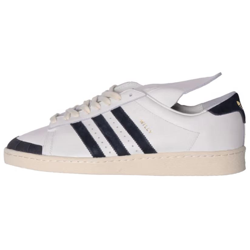 Willy Chavarria x Adidas Originals JABBAR Slip Resistant Abrasion Resistant Low top Skateboard Shoes Unisex White Black