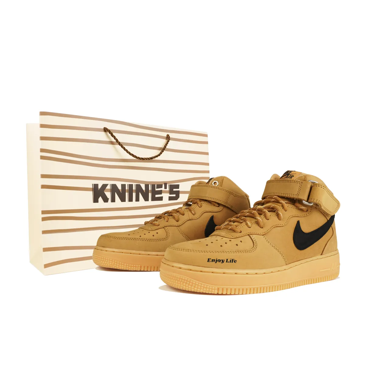 Nike Air Force 1 Mid top Skateboard Shoes Unisex Brown