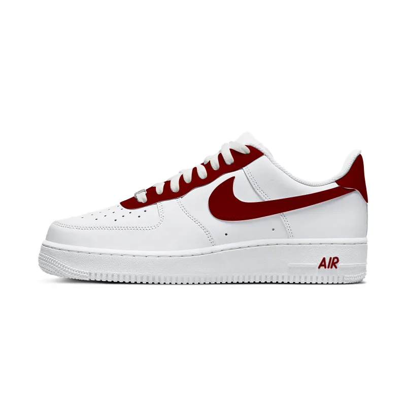 Nike Air Force 1 Low top Skateboard Shoes Unisex White Red
