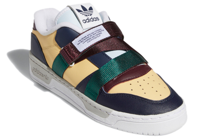 Женские кеды adidas Rivalry Low Strap (сине-желтые) — фото 3