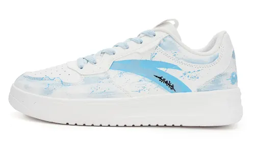 Anta Slip Resistant Cushioning Low top Skateboard Shoes Men's Blue White