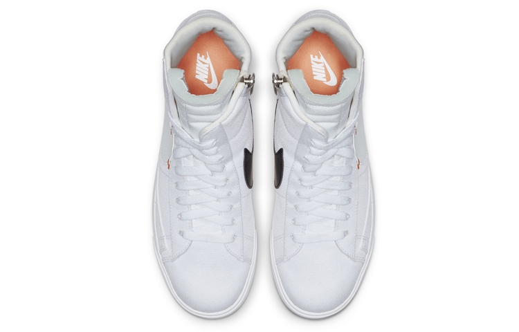 Женские кеды Nike Blazer Rebel (бело-серые) — фото 4