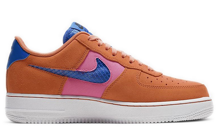 Мужские кроссовки Nike Air Force 1 (сине-оранжевые) — фото 2