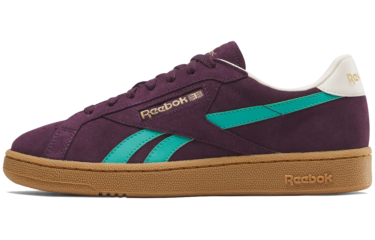 Кеды Reebok CLUB C GROUNDS UK (фиолетово-зеленые)