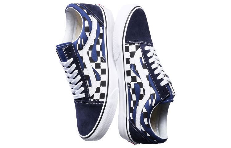 Кеды Vans Old Skool (синие в клетку) — фото 3