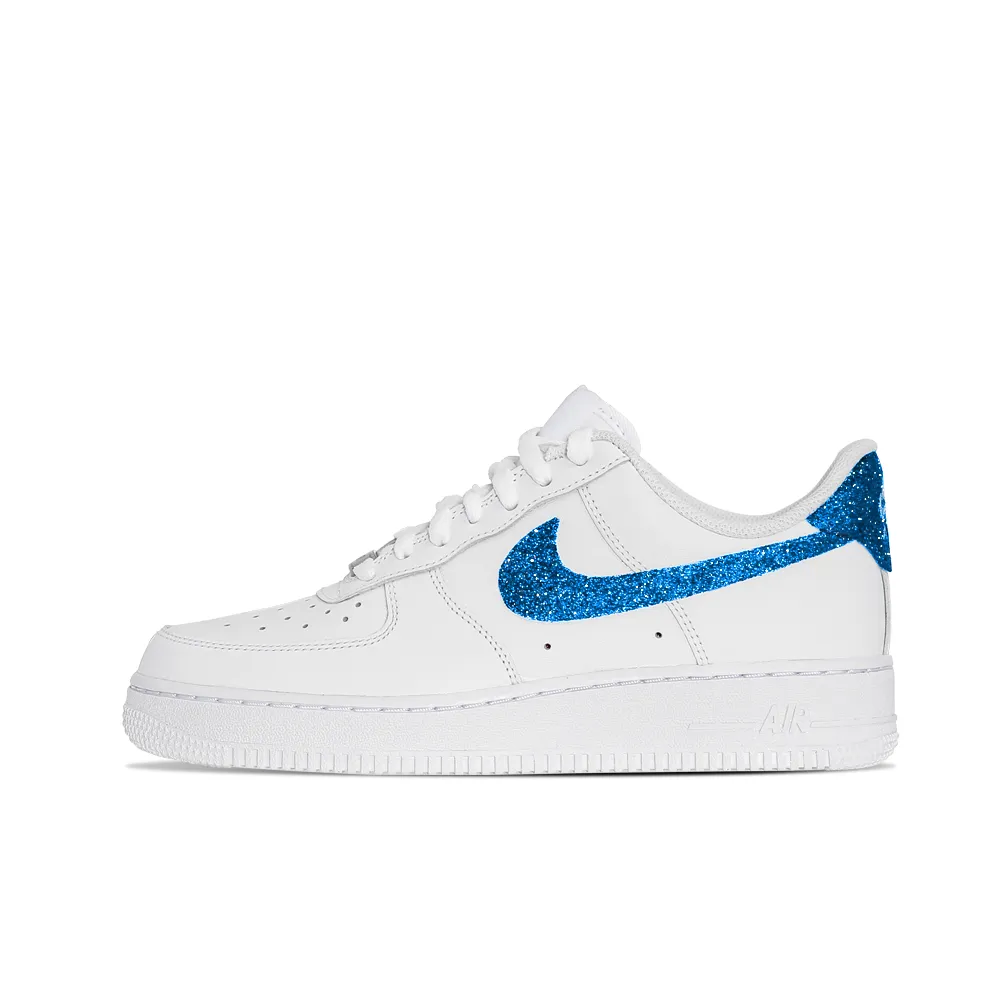 Nike Air Force 1 Slip Resistant Low top Skateboard Shoes Unisex White Blue