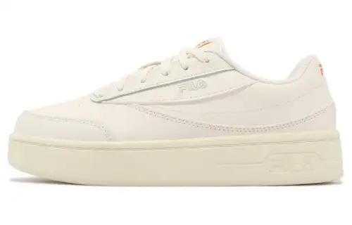 FILA Court OG LUX Abrasion Resistant Height Increasing Low top Skateboard Shoes Women's Beige