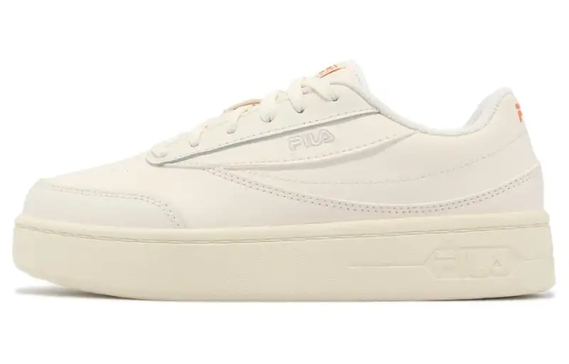FILA Court OG LUX Abrasion Resistant Height Increasing Low top Skateboard Shoes Women's Beige