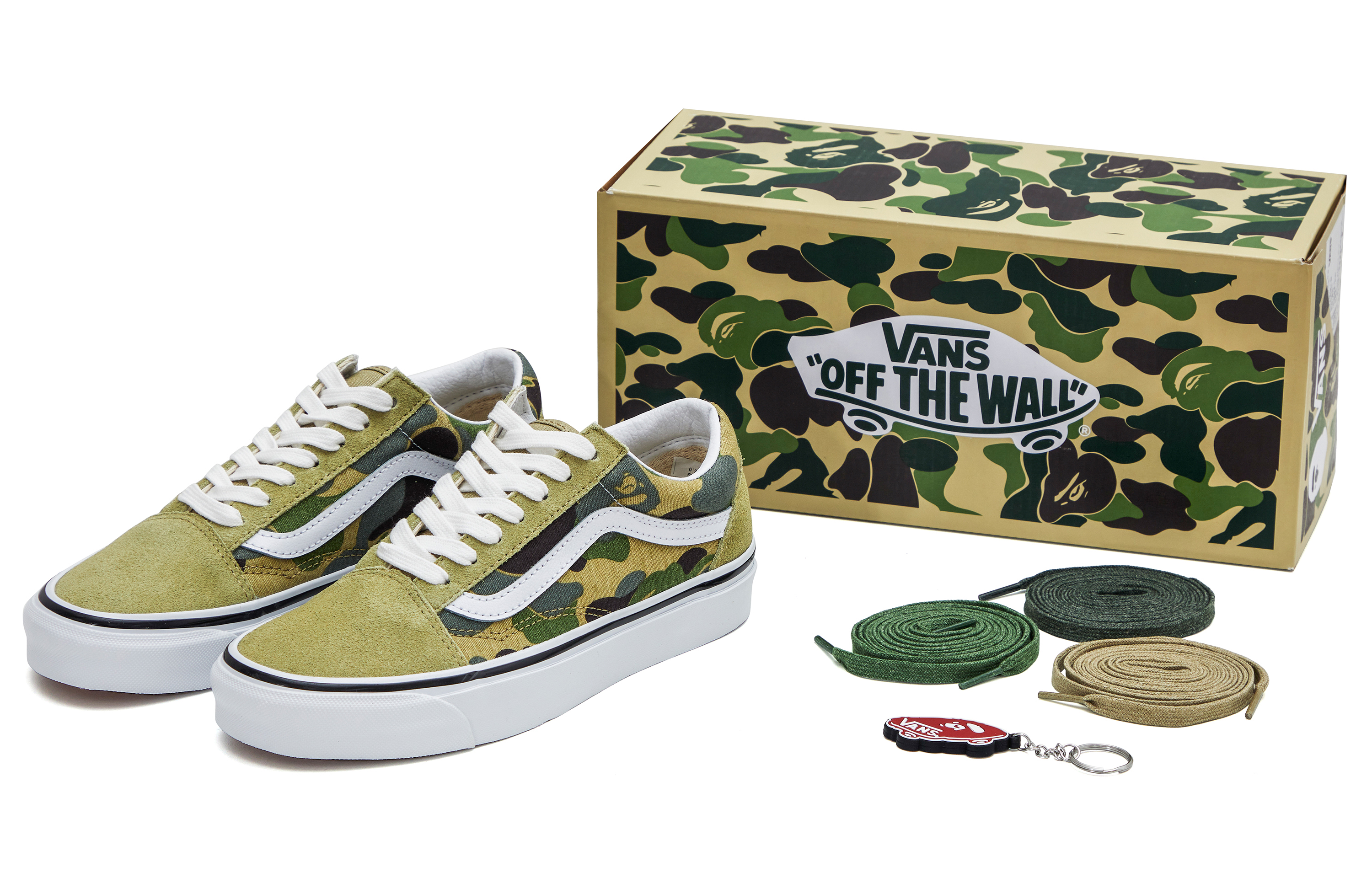 Кеды A BATHING APE x Vans Old Skool (коричнево-камуфляжные)