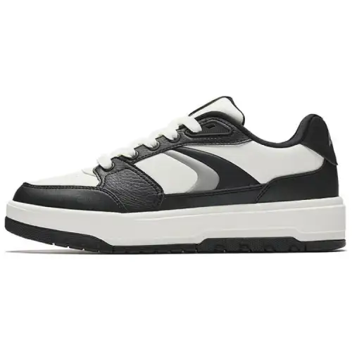 Anta 982 Coverage Slip Resistant And Abrasion Resistant Low top Skateboard Shoes Men's Black White