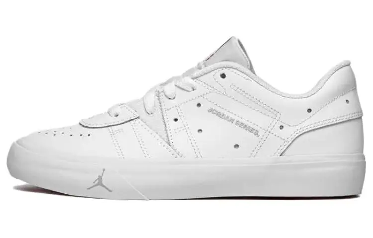 Jordan Series White University Red Polyester Slip Resistant Cushioning Abrasion Resistant Low top Skateboard Shoes