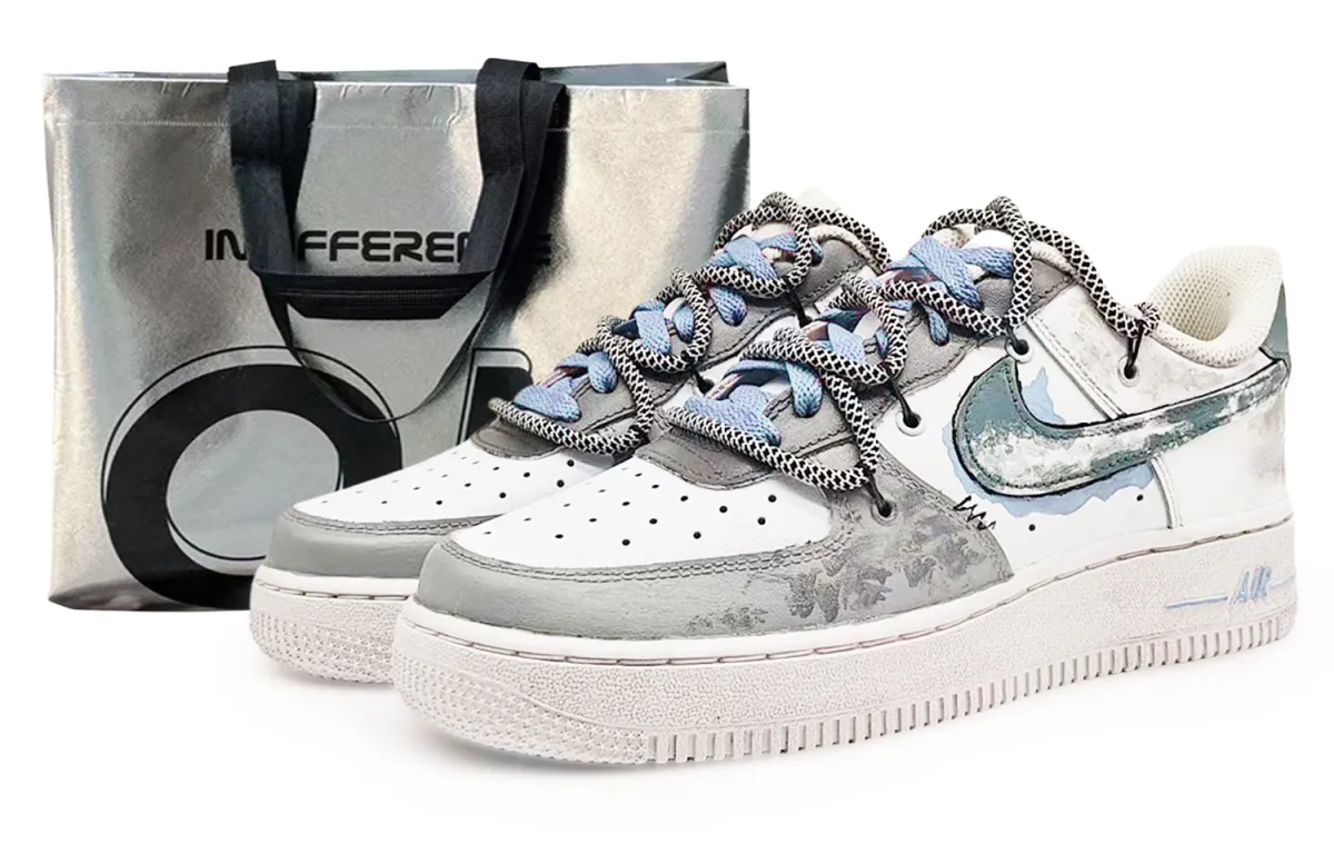 Nike Air Force 1 EIGHT% No. 9 Coverage Thermal Abrasion Resistant Low top Skateboard Shoes Unisex Blue