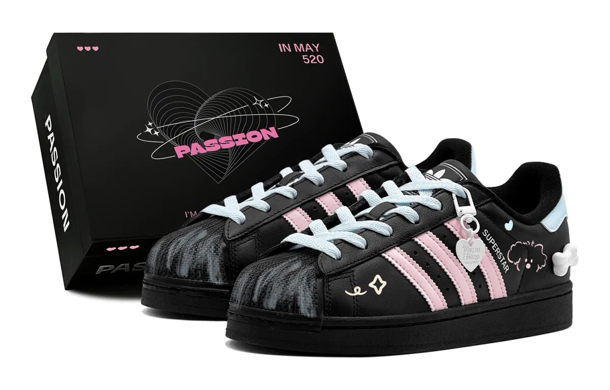 Adidas Originals SUPERSTAR Romantic Treatment, Pink Love Puppy, Sweet Style, Cute, Playful Anti Aging Low top
