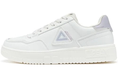 PEAK Cushioning Abrasion Resistant Lightweight Slip Resistant Low top Skateboard Shoes Women's Beige White Purple