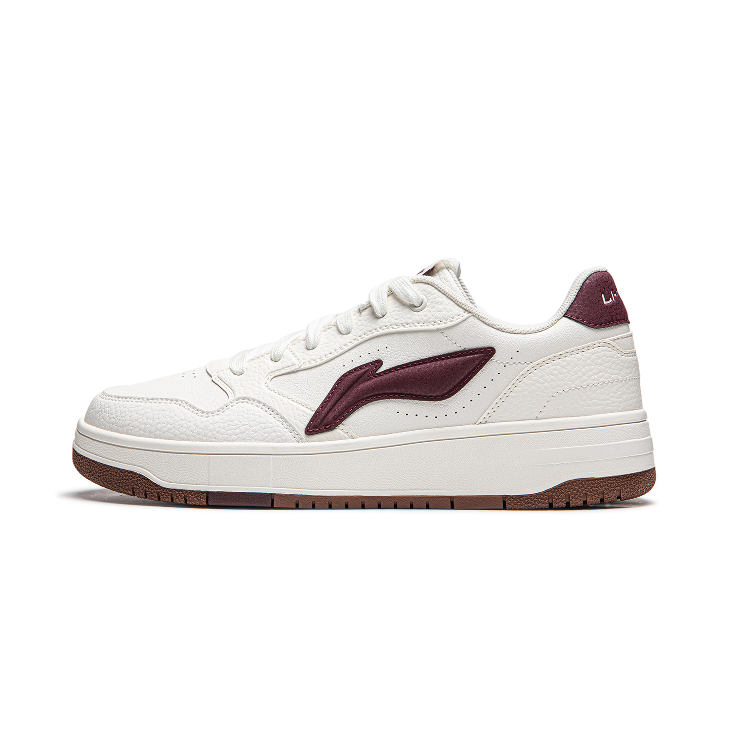 Li Ning Tianji Soft Slip Resistant Height Increasing Low top Skateboard Shoes Men's White Red
