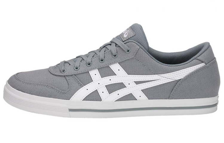 ASICS Aaron Casual Abrasion Resistant Low top Skateboard Shoes Unisex Gray White