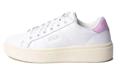 FILA Court Deluxe Plumpy Sl Low top Skateboard Shoes Unisex White Pink