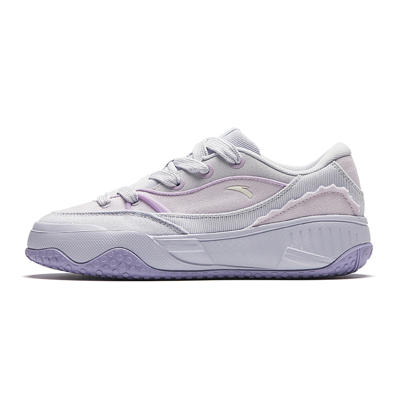 Anta Cookie Shoes Cushioning, Wear Resistant Low top Skateboard Shoes Women's Purple