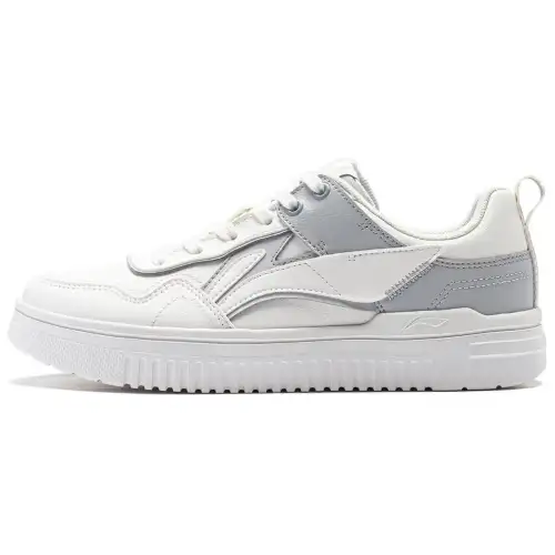 Li Ning Cushioning, Wear Resistant Low top Skateboard Shoes Women's White Gray