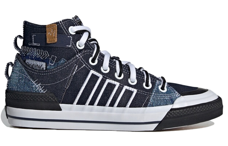 Кеды adidas Nizza Hi DL (сине-белые) — фото 2