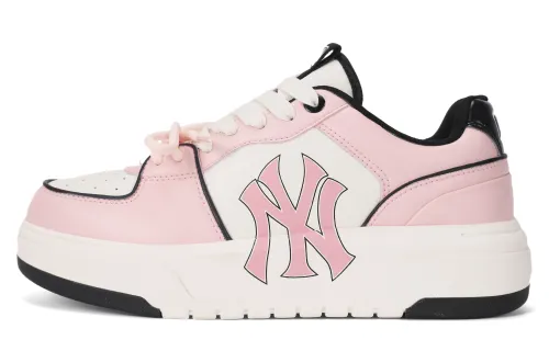 MLB Chunky Liner Abrasion Resistant, Height Increasing, Waterproof Low top Skateboard Shoes Unisex Beige Pink Black