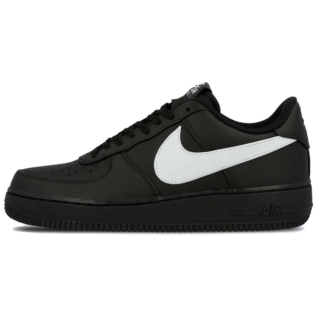 Мужские кроссовки Nike Air Force 1 Big Swoosh (черные) — Чёрный — фото 1