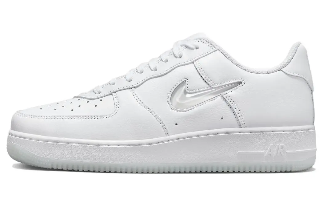 Nike Air Force 1 Low 07 Retro 'Color Of The Month Jewel Swoosh Triple White'