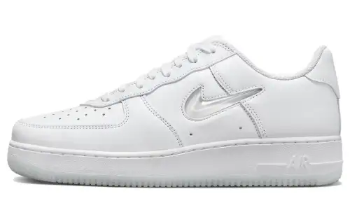 Nike Air Force 1 Low 07 Retro 'Color Of The Month Jewel Swoosh Triple White'